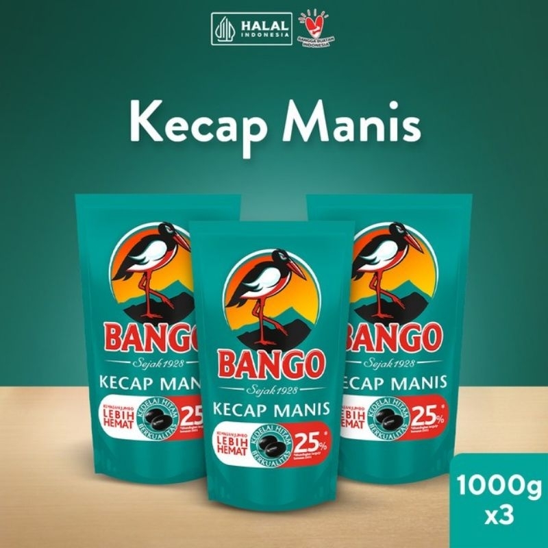 

( Paket Isi 3 ) Bango Kecap Manis 1.000gr/735mL