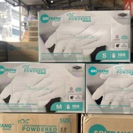 Handscoon Non Steril / Sarung Tangan Latex - (1 Box isi 100 pcs)