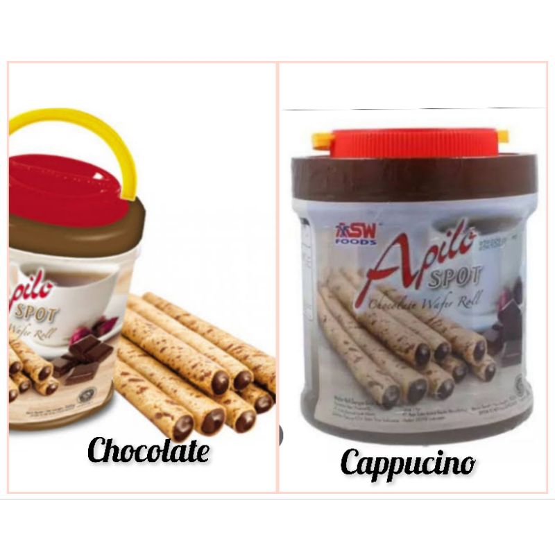 

Apilo spot Wafer roll 500gr toples mirip Astor dengan coklat cappucino di dalam