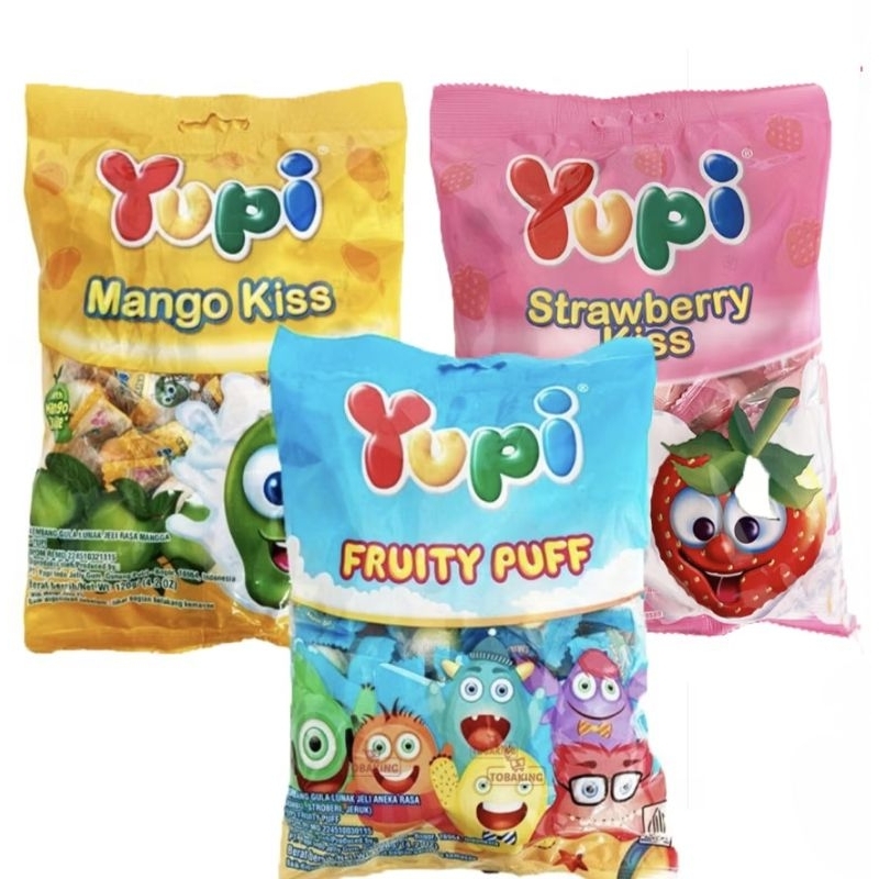 

Yupi Strawberry kiss/Mango kiss/Fruity puff 120gram