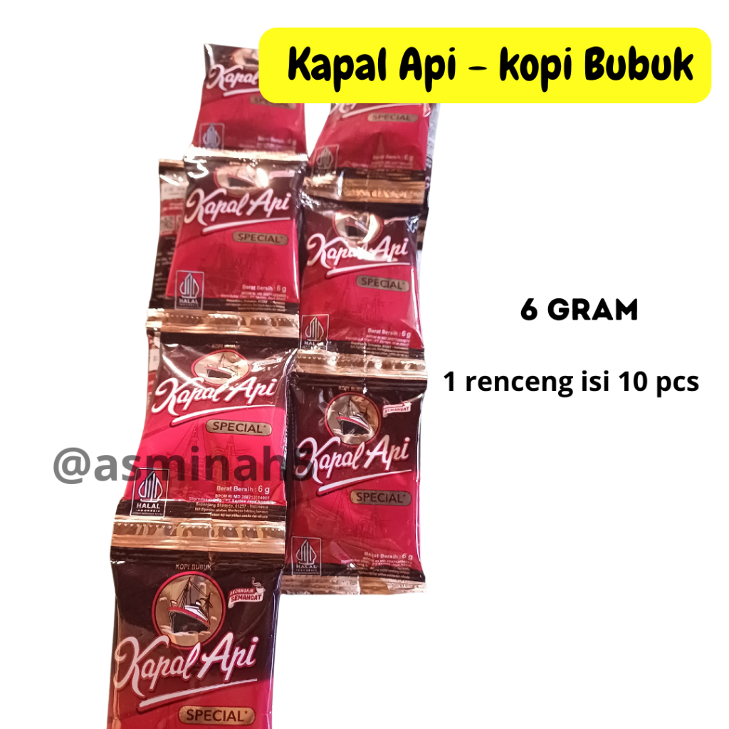 

KAPAL API - kopi bubuk / 1 renceng isi 10 pcs