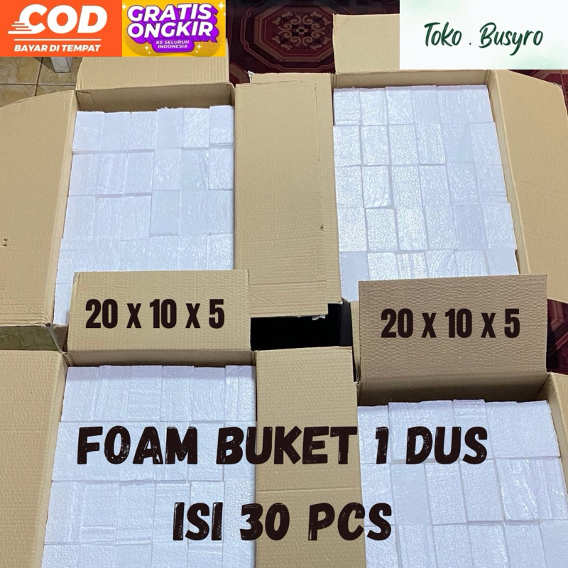 Gabus buket 1 dus ,foam bucket Termurah,sterofoam buket 20x10x5cm Toko.busyro