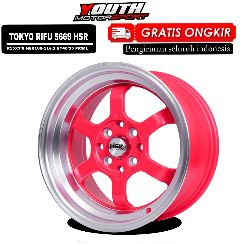 Velg r15 model te37 original hsr tokyo cocok untuk avanza,xenia,carry,jazz,brio,sigra,splash dll