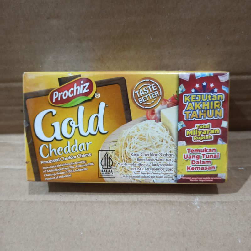 

Keju Prochiz Gold cheddar 160gr/keju/keju cheddar/keju parut