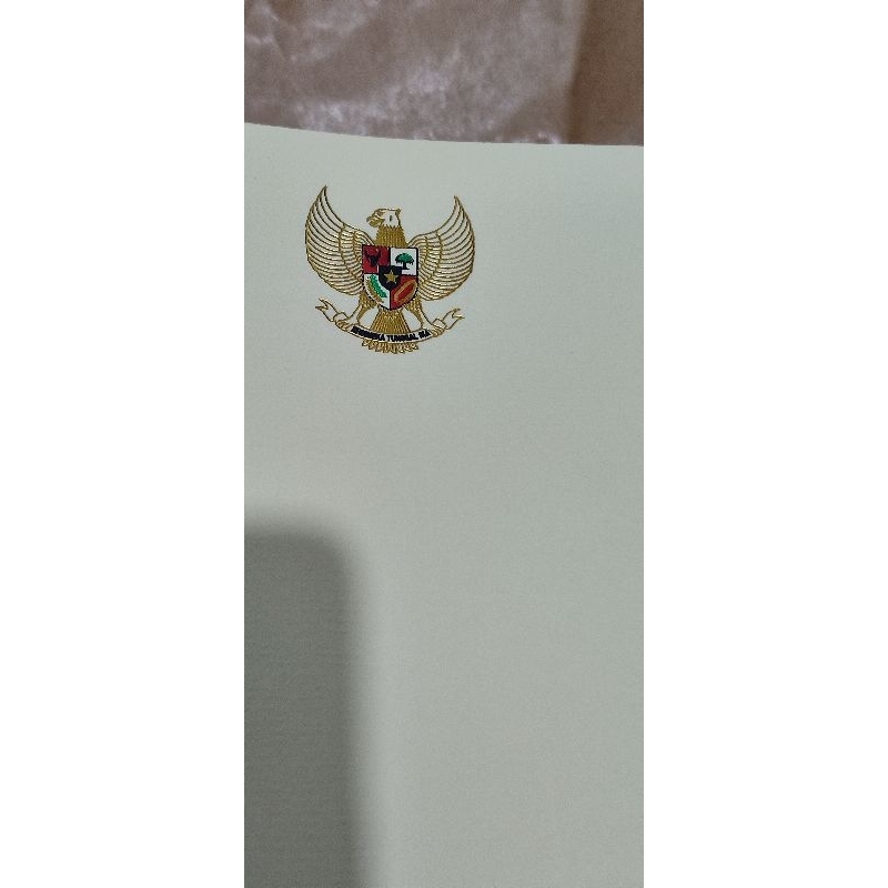 kop surat logo garuda color foil emboss concorde