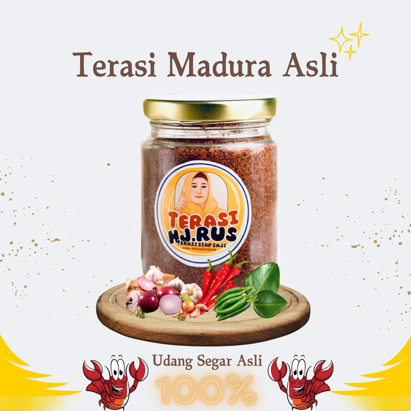 

TERASI MADURA SIAP SAJI/TABUR HJ.RUS original kemasan botol plastik