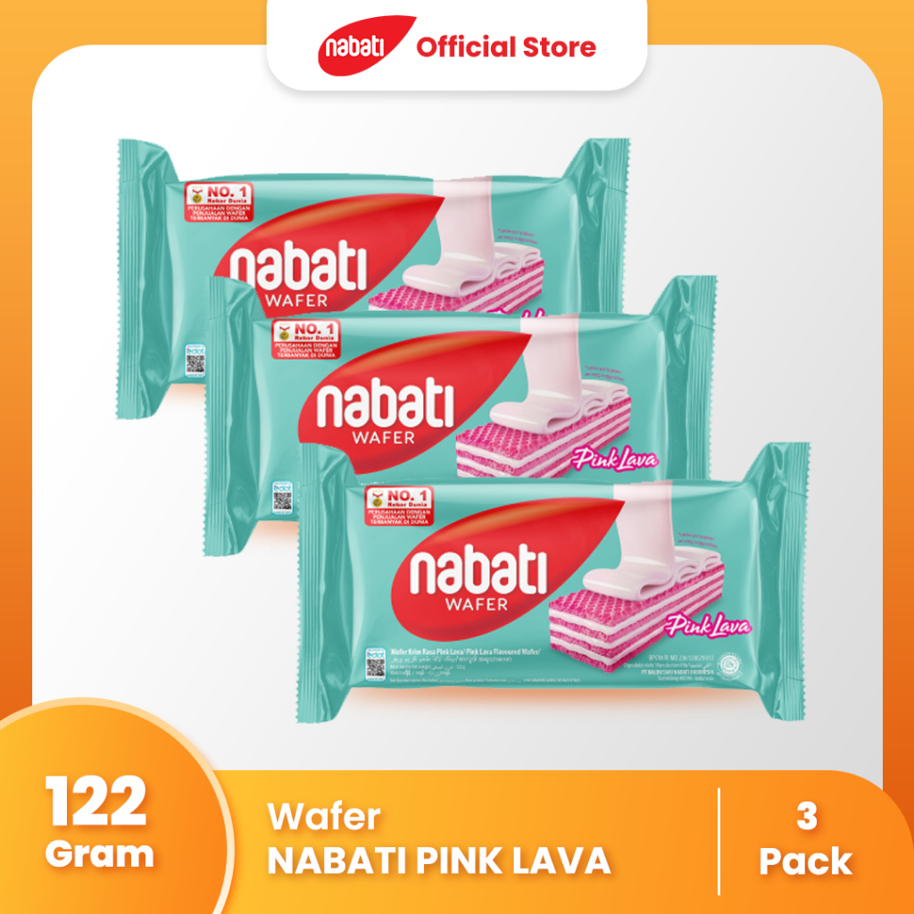 

[Bundle Pack Isi 3] Nabati Wafer Pink Lava 122g