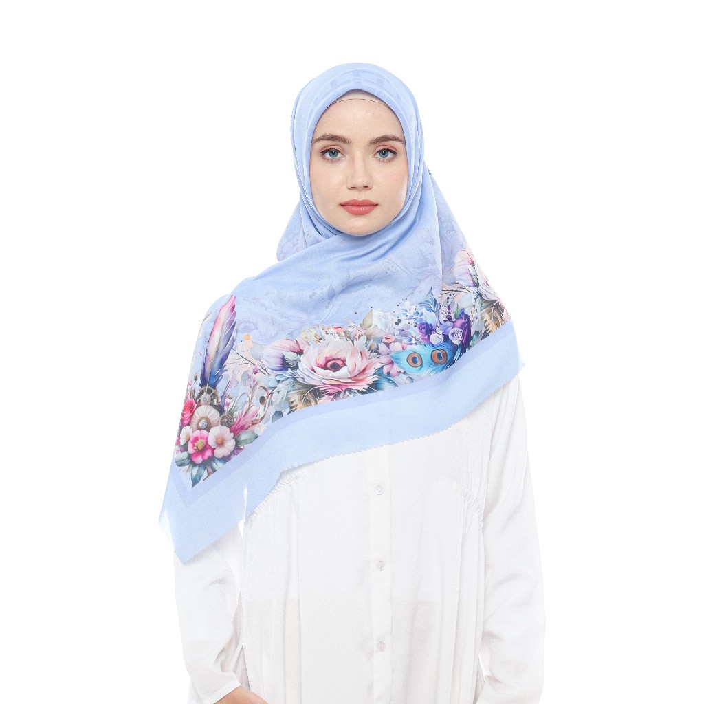 Elshanum Nazeera Scarf Motif/Hijab Printing/Laser Cut/Voal Ultrafine