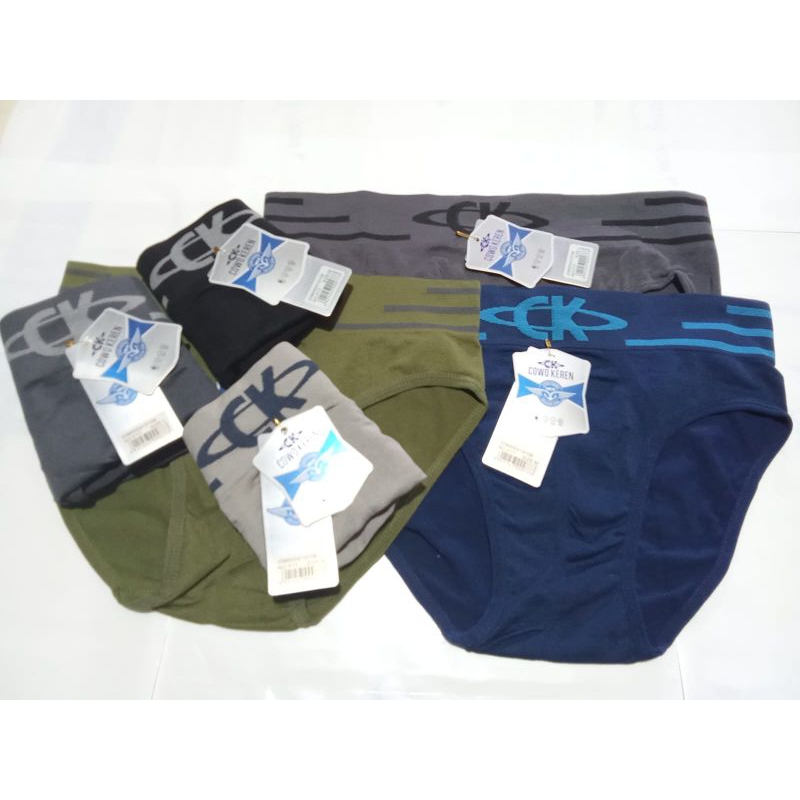 celana dalam cowok keren 6pcs bahan Polyester