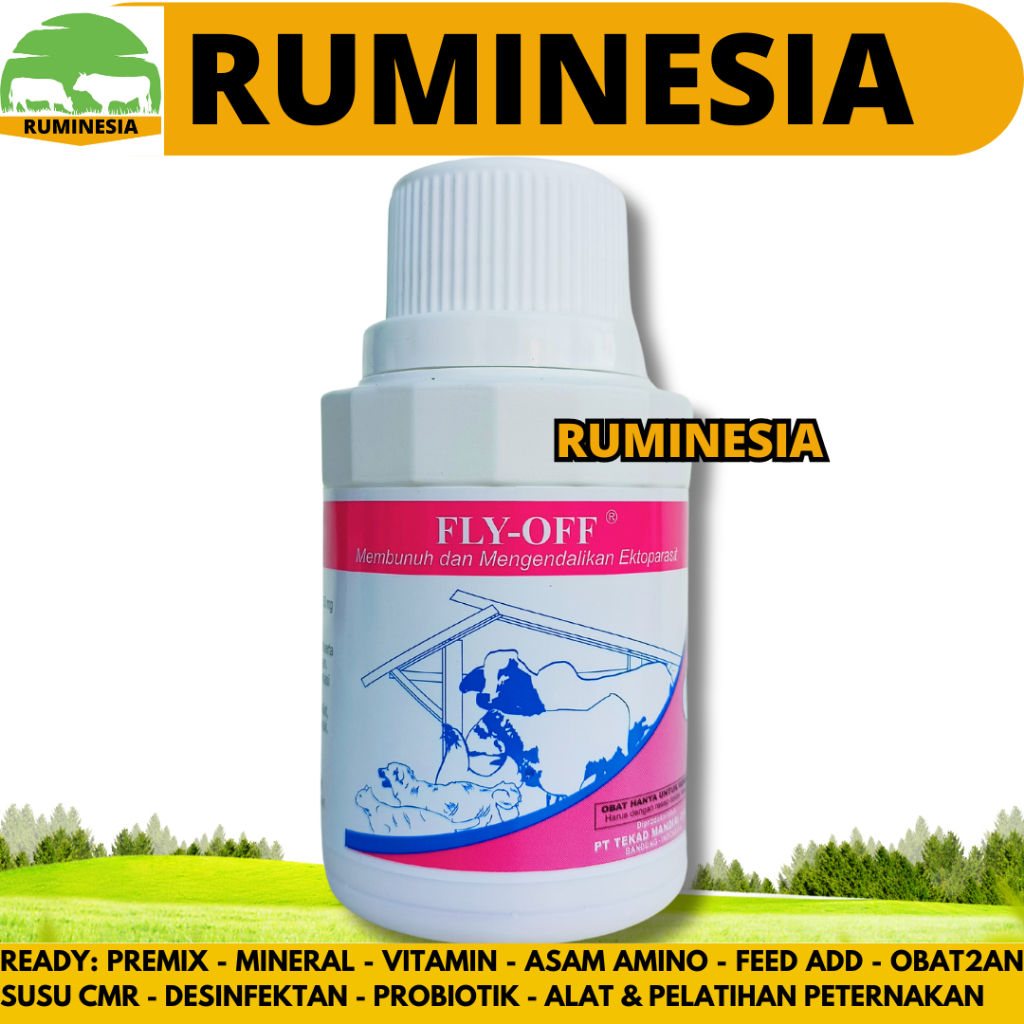 FLY OFF 100ML - Obat Anti Lalat Kutu Nyamuk Pinjal Tungau Caplak Parasit Semprot Hewan - Obat Lalat 