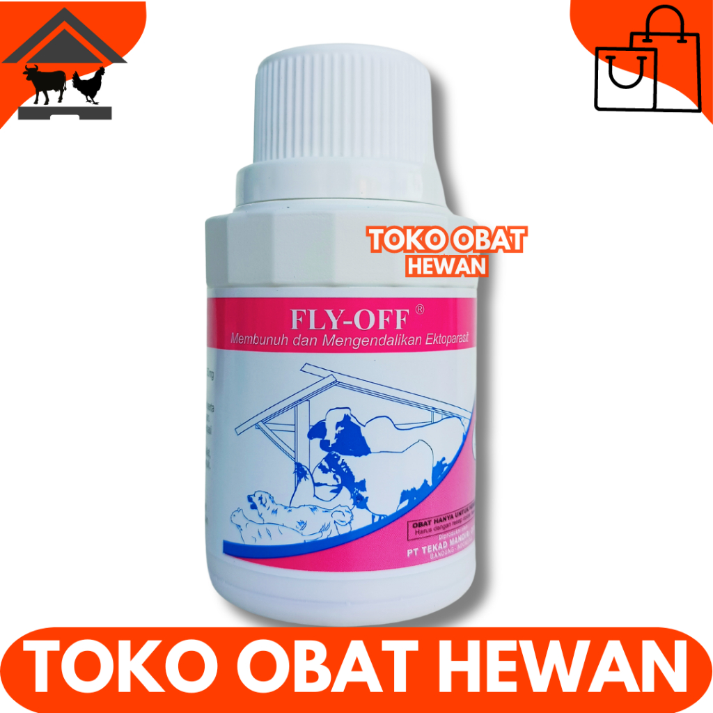 FLY OFF 100ML - Obat Anti Lalat Kutu Nyamuk Pinjal Tungau Caplak Parasit Semprot Hewan - Obat Lalat 