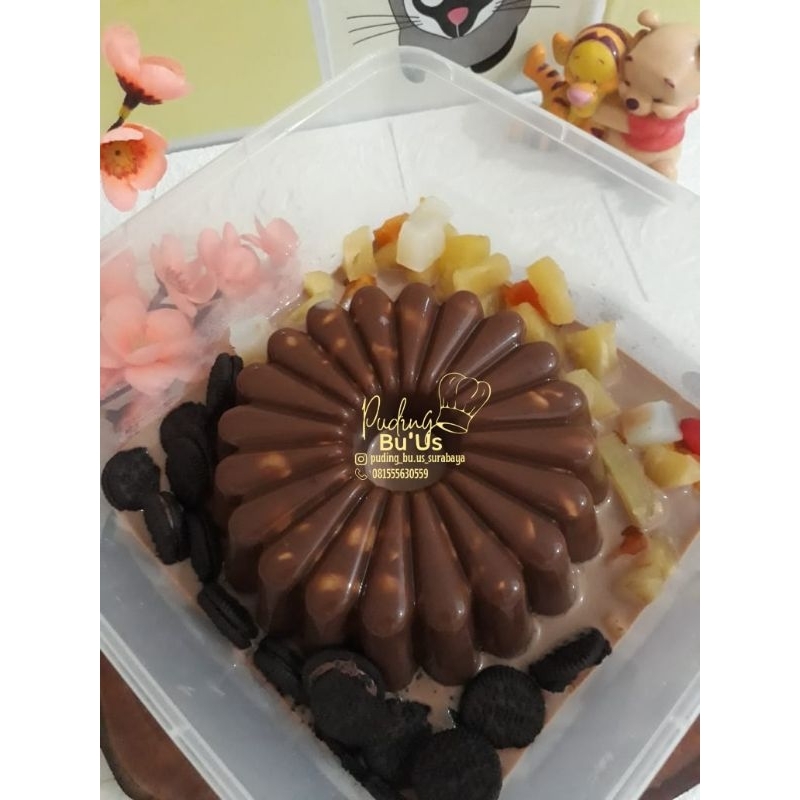 

(Khusus instant) Puding coklat nutella queen puding mandi puding siram puding ultah puding tart puding ulang tahun puding 3D puding karakter puding wedding puding anniversary puding engagement hampers puding