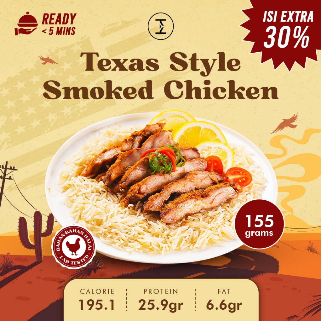 

Daily Intake Texas Style Smoke Chicken / Ayam Panggang Texas Healthy Meal Prep Diet Friendly