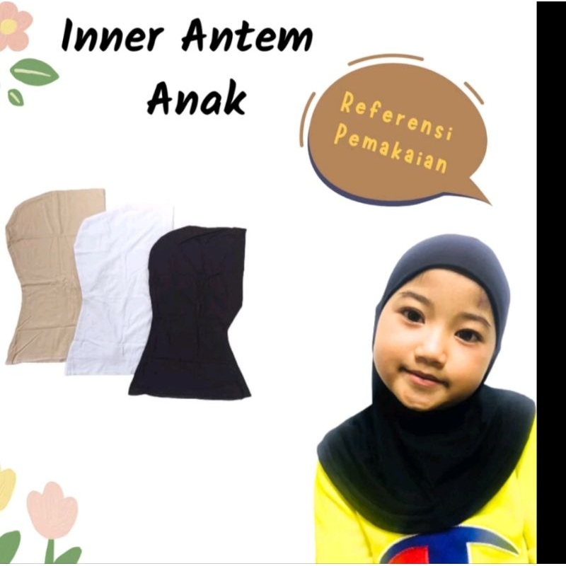 Inner Hijab Anak Ninja Antem Rayon Super Adem Ciput Pinguin Anak TK SD