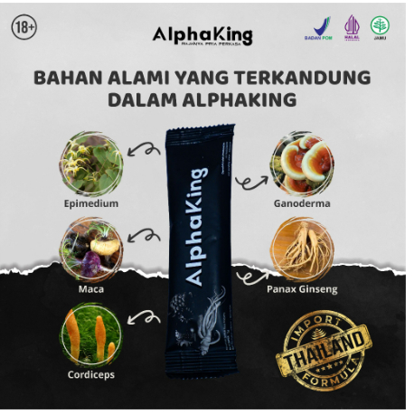 ALPHA KING, OBAT PRIA PERKASA, HERBAL, TERMURAH - ORGINAL, BPOM