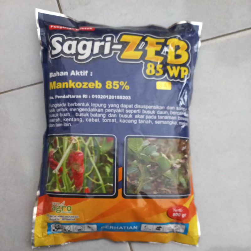 FUNGISIDA KONTAK SAGRI-ZEB 85WP BIRU 800GR