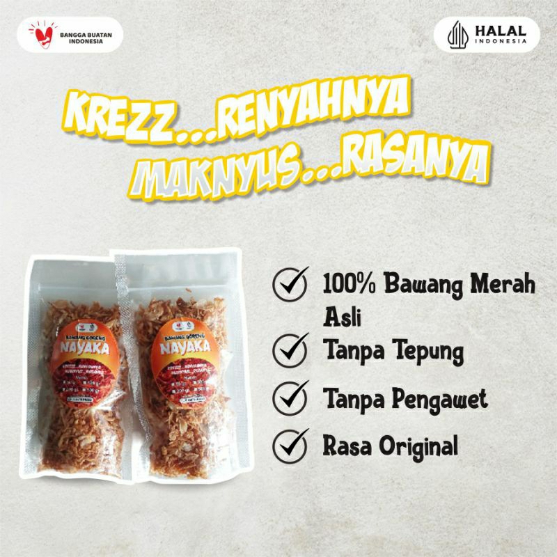 

Produk UKM Bawang Goreng Original NAYAKA 100 gr tanpa tepung