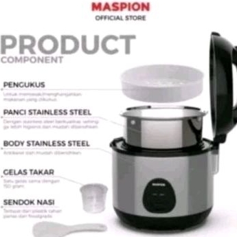 MASPION RICE COOKER MRJ-0623BSSS 600CC