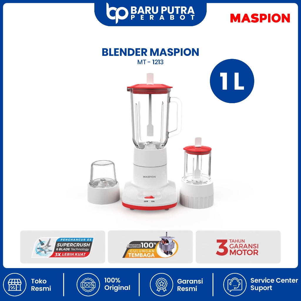 BLENDER MASPION KACA 3IN1 MT-1213 / BLENDER KACA MASPION