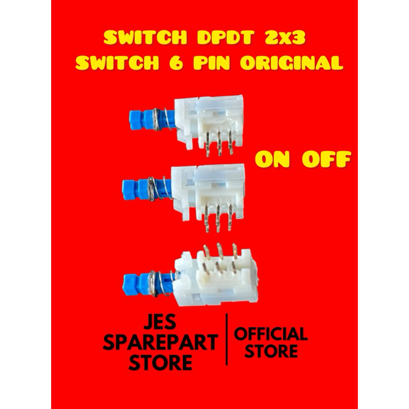 SWITCH DPDT 2x3  SWITCH 6 PIN ON OFF ORIGINAL
