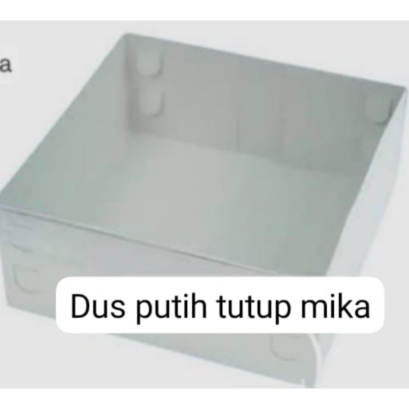 

Dus Putih tutup Mika uk 22x22x10cm (1pcs)