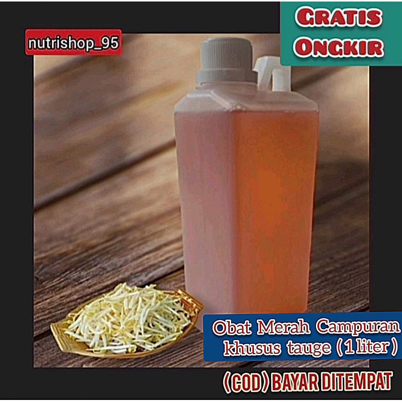 ( OBAT MERAH CAMPURAN khusus Tauge ( 1 liter ) |   ( Pemutih/Penghambat Akar dan Daun Tauge )