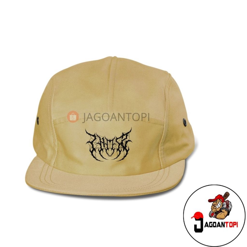 Topi 5 Panel Pria Metal Cream - Intis