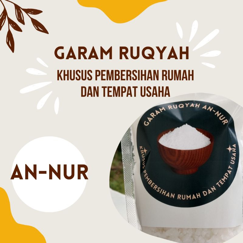 

{Terlaris Kemasan 500gr} garam ruqyah An-Nur pembersihan rumah dan tempat usaha