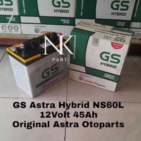 Aki Mobil GS Astra Hybrid NS60L Ford Laser Isuzu Travera Mazda Capella