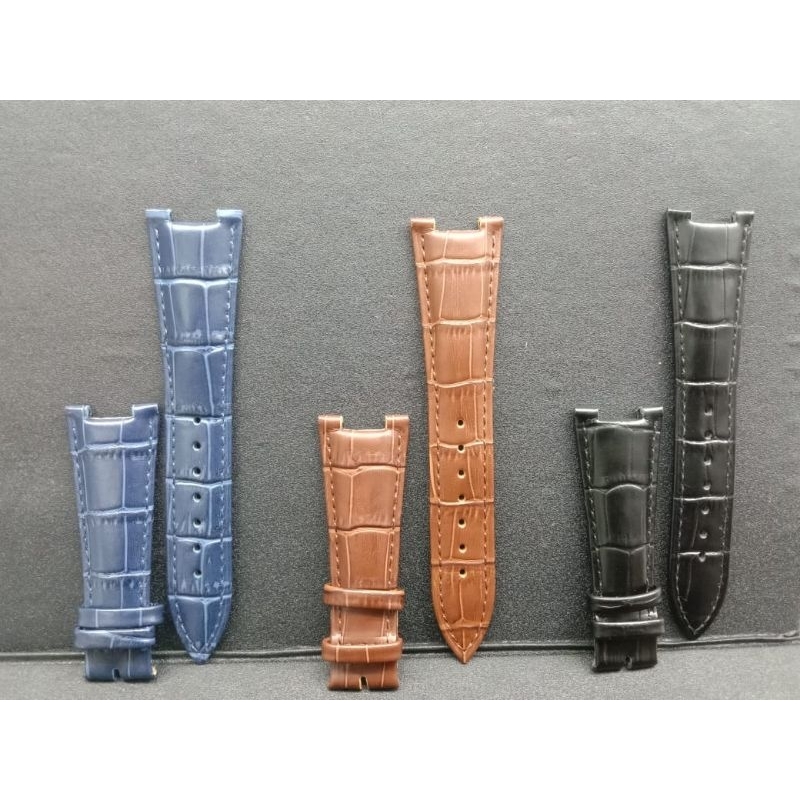 strap tali jam tangan kulit patek Philippe nautilus 5711/5712G strap kulit