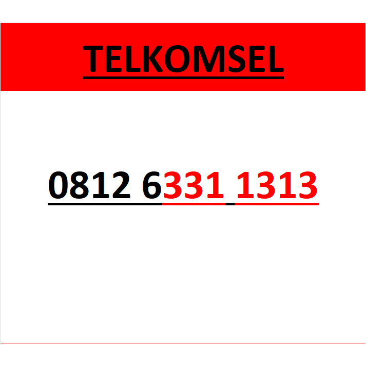 Nomor cantik simpati telkomsel seri abab 1313 murah lengkap w250