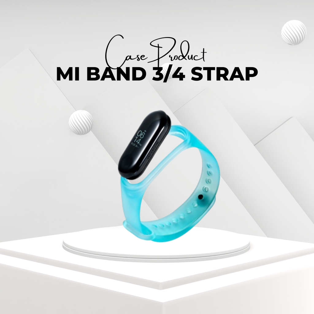Strap Xiaomi Mi Band 3 / Mi Band 4 Transparan Silicone | Tali Smart Band Jelly Soft Strap