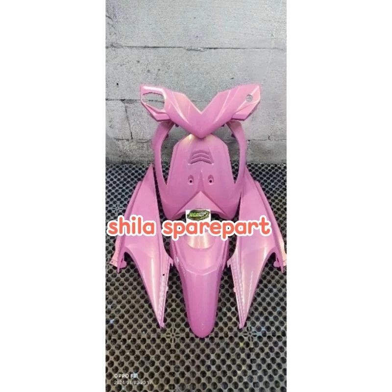 Cover Full Body Halus Honda Beat Karbu Fullset Body Halus Beat Karbu Warna pink Lembayung Gold