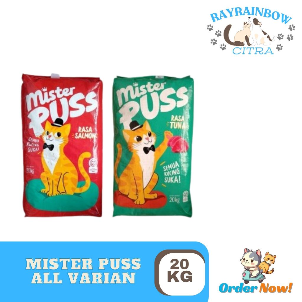 Makanan Kucing Mister Puss 20kg - Makanan Kucing Dry Food 20kg