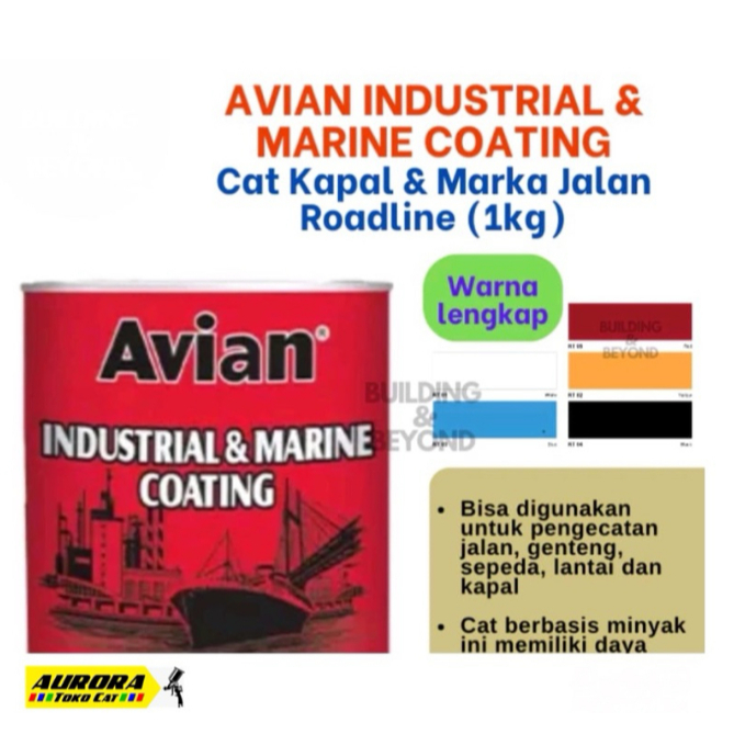 Avian Cat Marka Jalan / Road Line & Cat Kapal 1kg Industrial Marine Coating