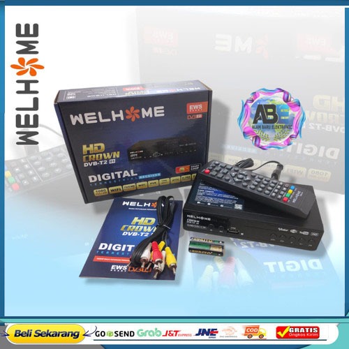 SET TOP BOX TV DIGITAL STB WELHOME DVBT2 UHF EWS FULL HD RECEIVER DIGITAL TV LED TABUNG PROMO MURAH
