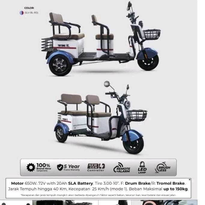 RODA3 GENIO TRITONIC XL E-MOPED