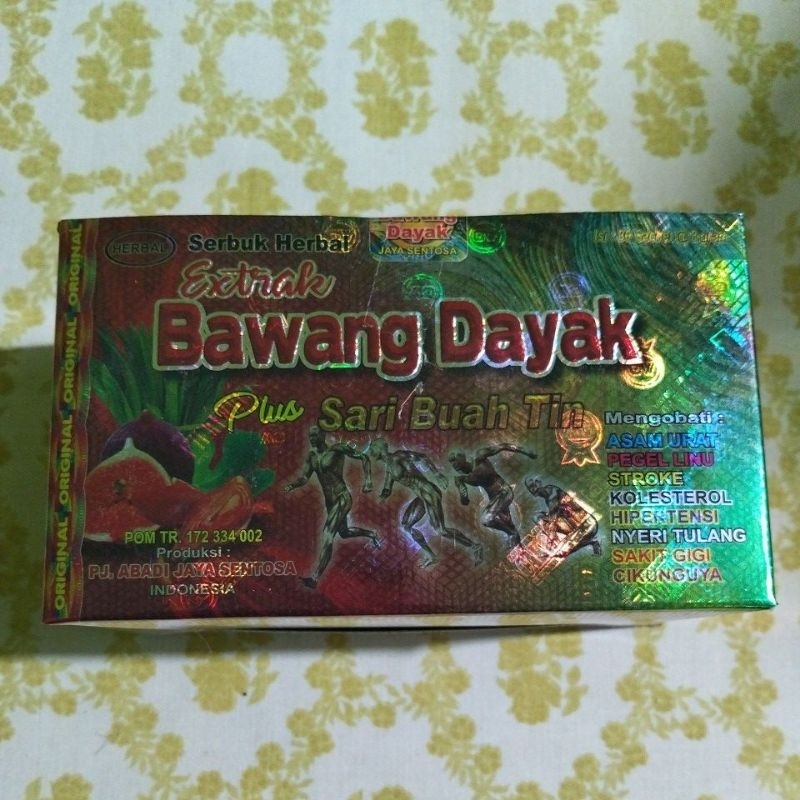 Obat Herbal Serbuk Bawang Dayak Extra Pegal linu Asam Urat Rematik Kolesterol stroke flu Tulang