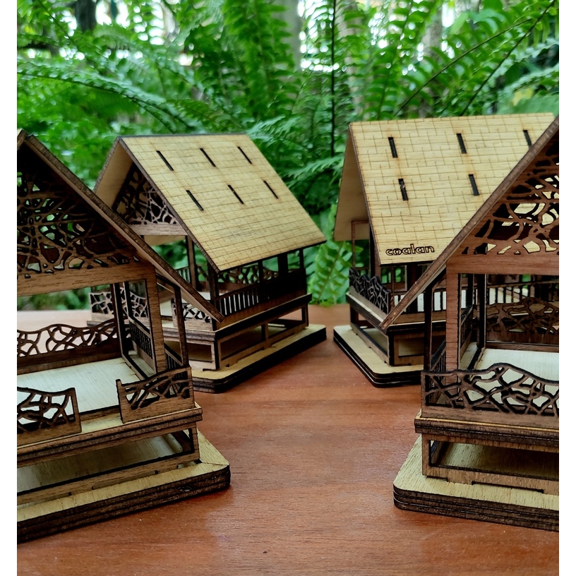 Miniatur Kayu Sawung Sawah Desa