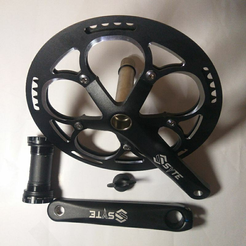Crankset HT2  Syte 56 T. Prowheel Ounce 53/39 T + BB . Crankset Single speed 53 T Syte  BB Kotak . C