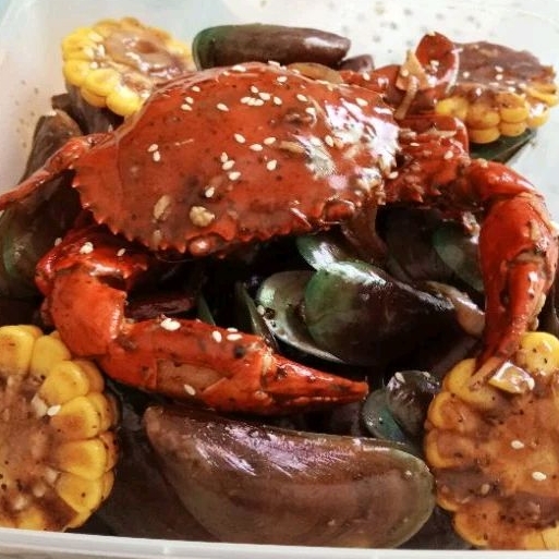 

Kepiting mix kerang lada hitam