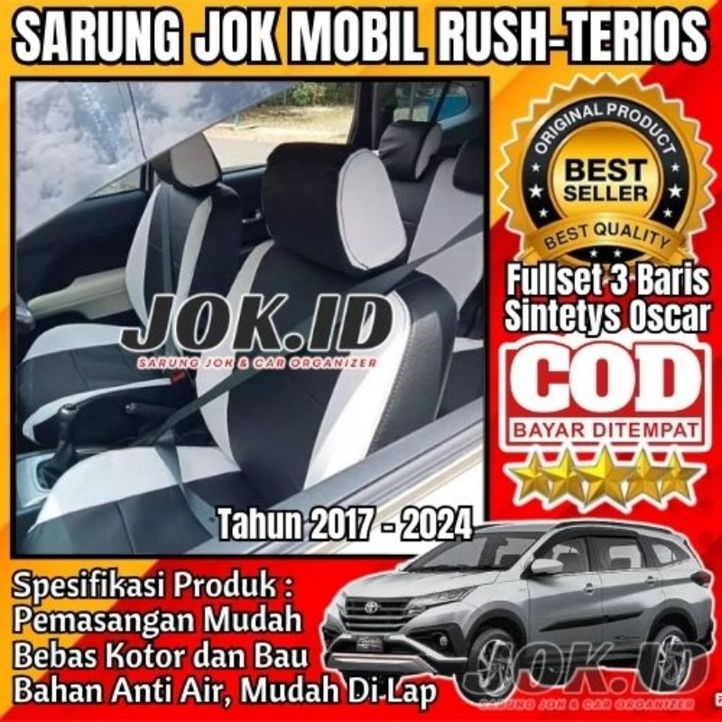 Fullset Sarung Jok Mobil RUSH - TERIOS (Tahun 2017-2024)