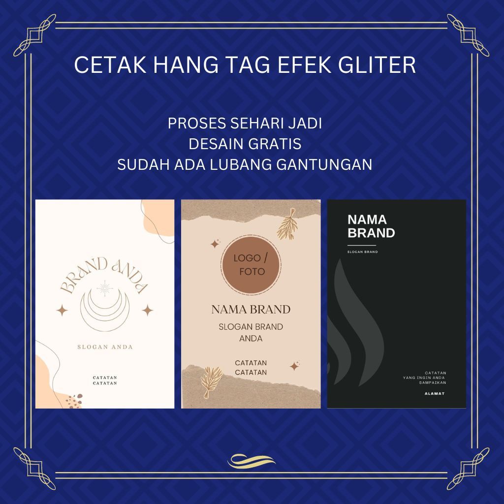 

Hang Tag Efek Gliter Dapat 35 pcs Uk 50 x 25 cm