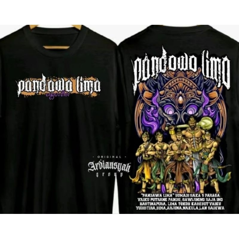 KAOS WAYANG PANDAWA LIMA Kaos Bahan adem