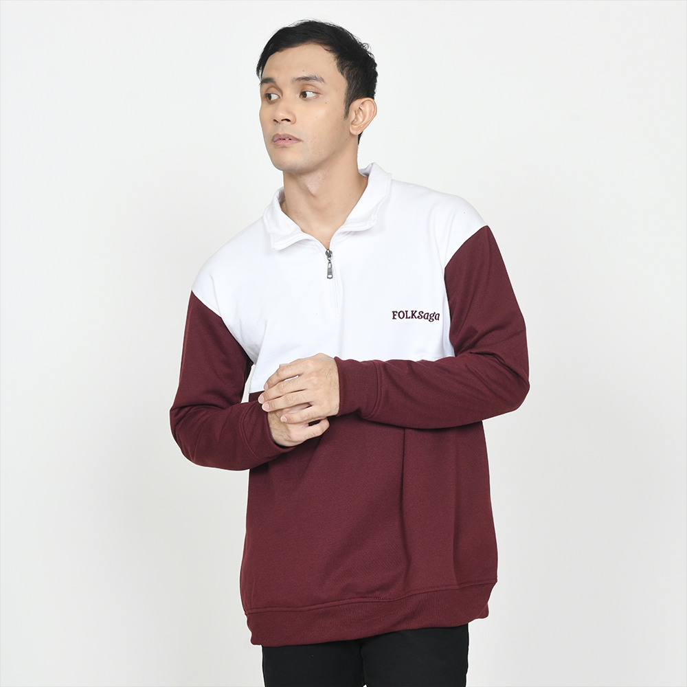 Folks Sweater Half Zip Rugby | Crewneck Vintage Half Zip