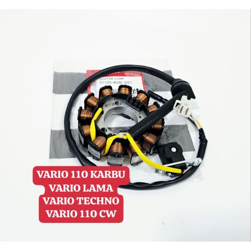 SPUL SPOOL SPULL ASSY SET STATOR VARIO 110 KARBU VARIO LAMA VARIO TECHNO VARIO 110 CW HONDA KVB ORI