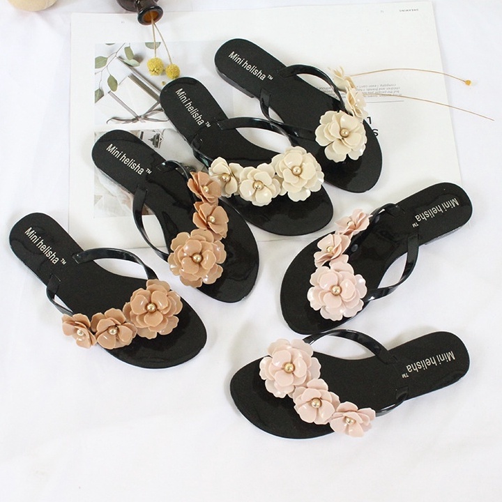 Stok terbatas Sandal Jelly Motif BungaSandal Jepit Wanita