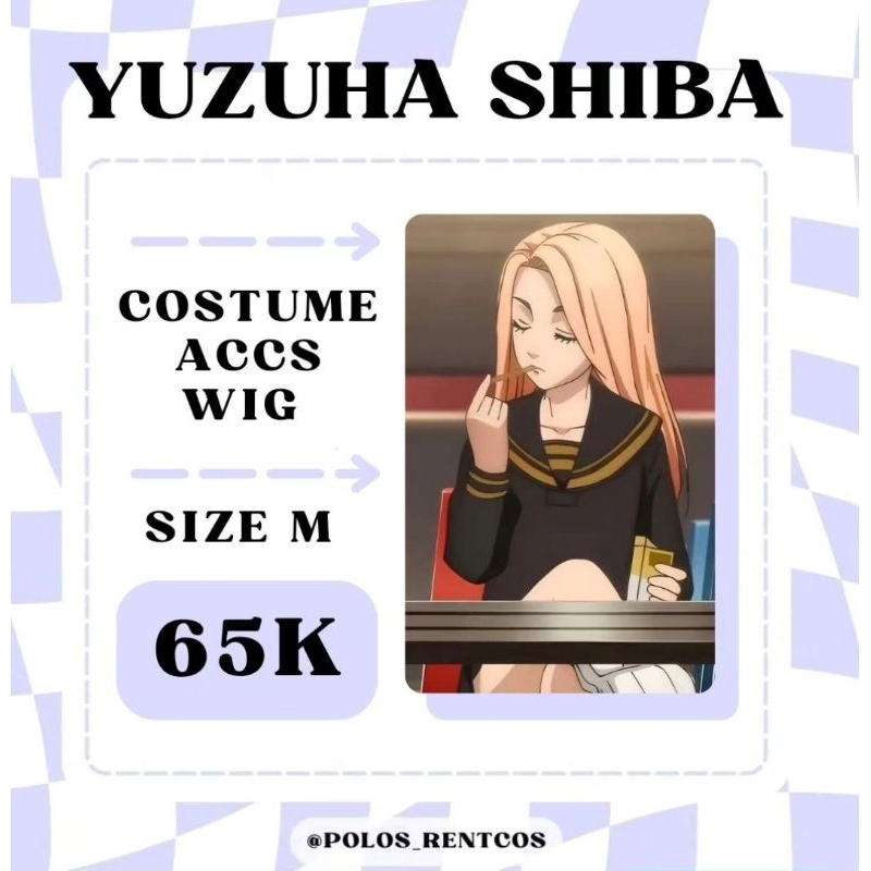 SEWA KOSTUM YUZUHA SHIBA/ RENTAK COSTUME COSPLAY YUZUHA SHIBA (WAJIB CHAT DULU)