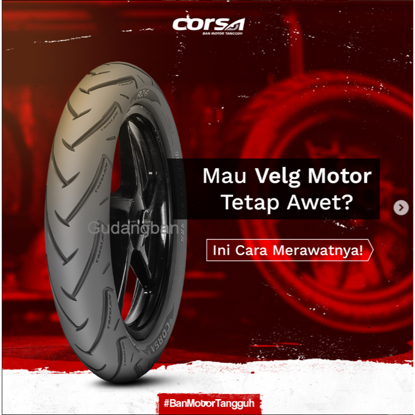 Corsa platinum R26 Ukuran 70 / 80 - 17 TUBELESS Ban luar Motor RING 17 Bebek Matic FREE PENTIL