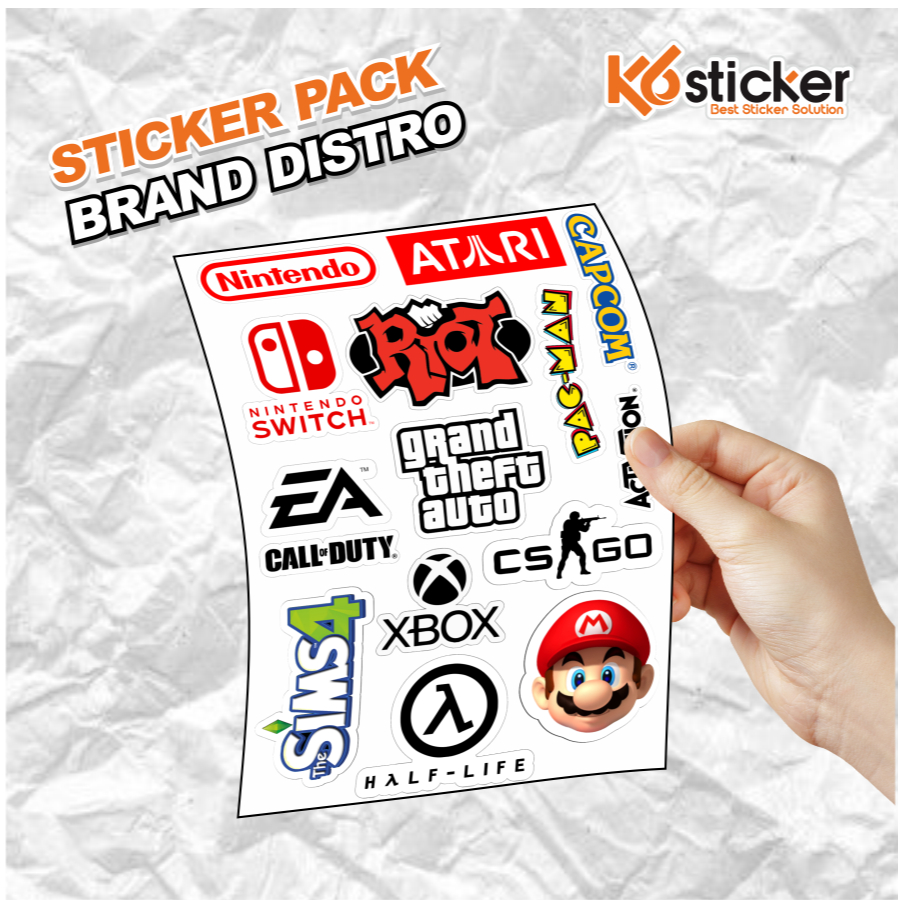

STIKER PACK - 15pcs BRAND GAME CONTSOL - STIKER AESTHETIC LAPTOP, AKSESORIS HP, ANTI AIR, MOTIF,HELM.